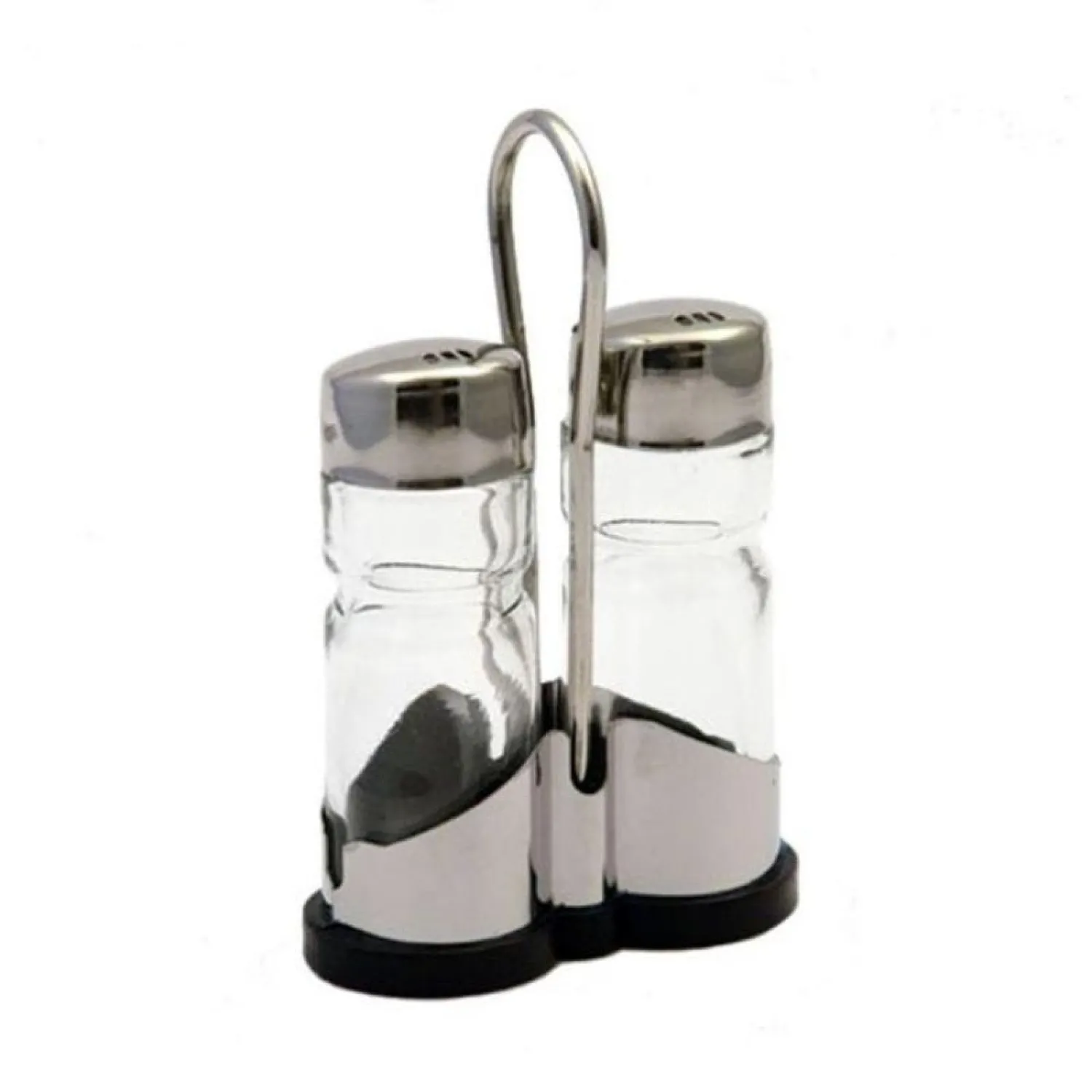 Набор для специй на метал. подставке 2 предмета (соль/перец) - фото 1