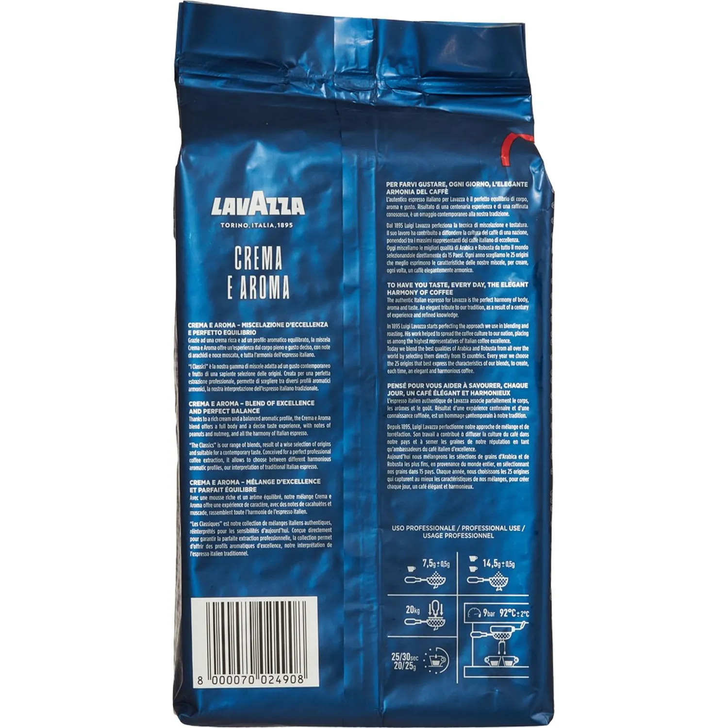 Кофе в зернах Lavazza Crema e Aroma Espresso, 1 кг, 2490 - фото 3