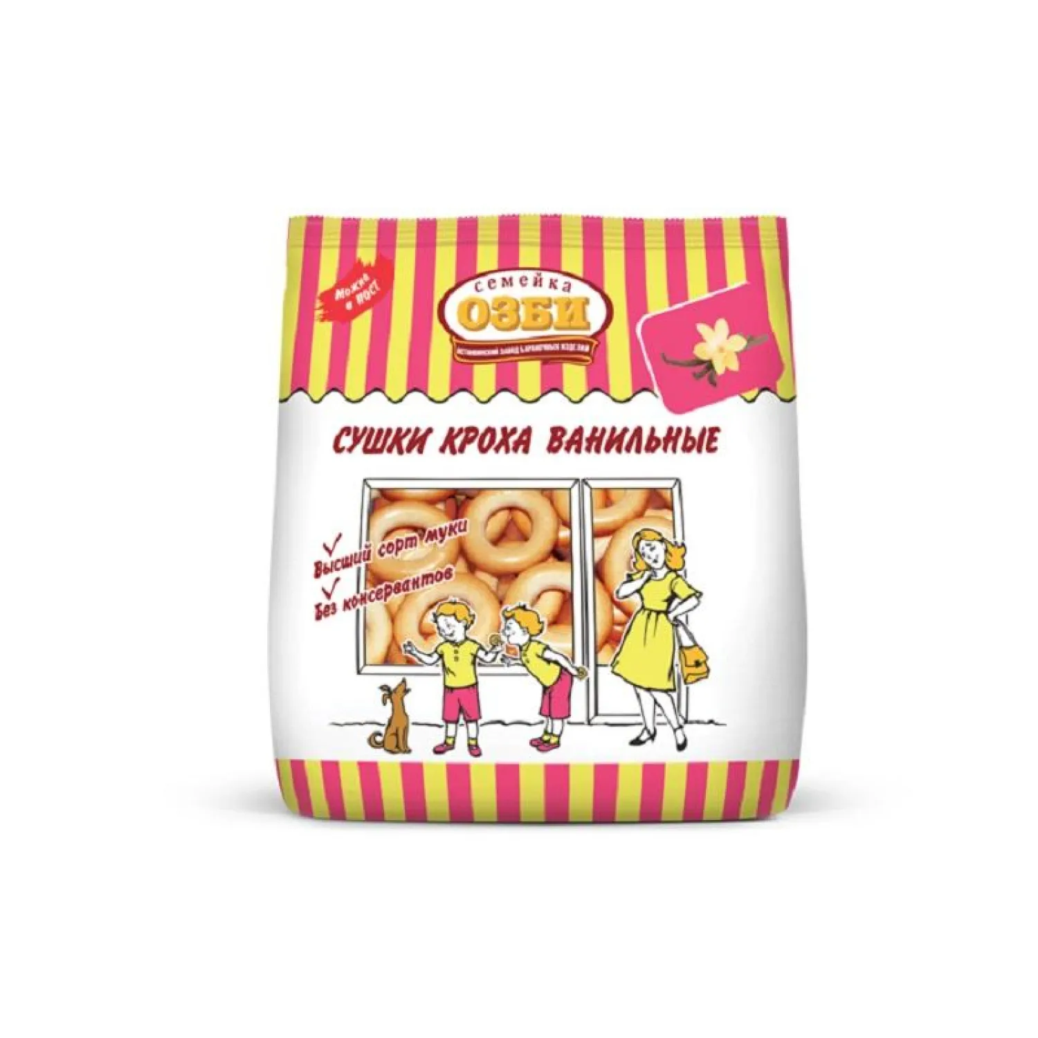 Сушки КРОХА ванильные  Семейка ОЗБИ  200 г. , 278 - фото 1