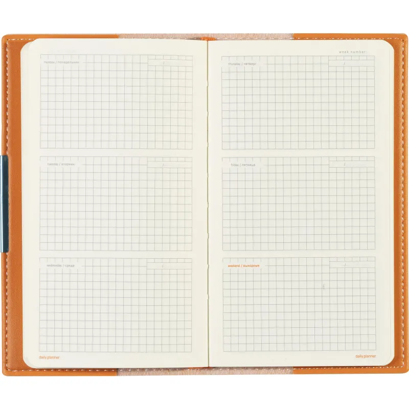 Еженедельник недатированный оранжевый А6METROPOL 3-492/04 - фото 17