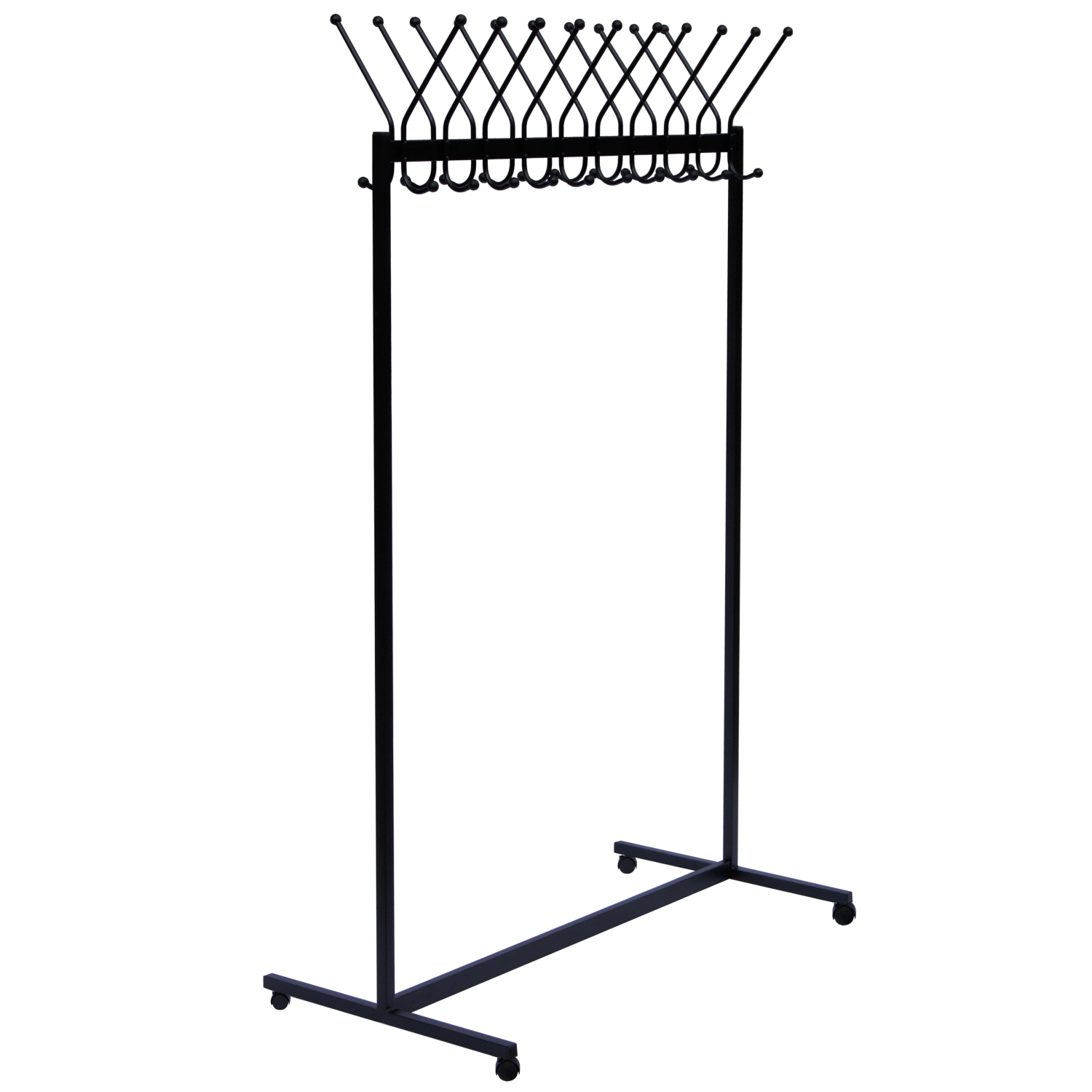 Вешалка I_KD_Гардеробная КР-12ЛМ на колесах черный - фото 1