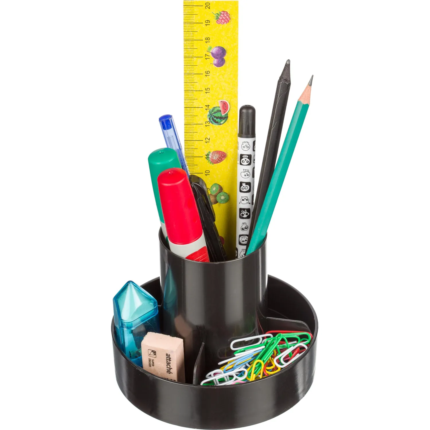 Подставка-органайзер д/канц.мелочей AttacheEconomy Метеор 5 отд чер ОФ555АЕ - фото 2