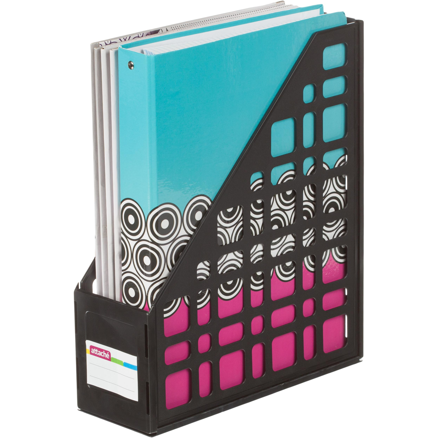 Лоток вертикальный Attache 85мм сборный 1 отд черный - фото 3