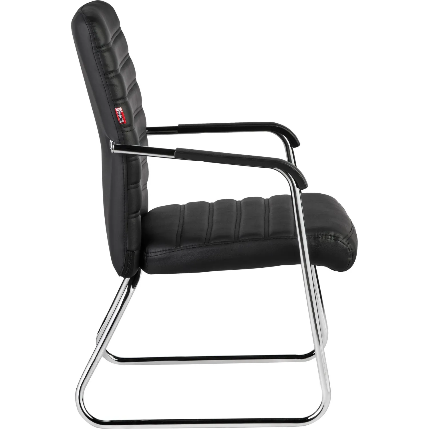 Конференц-кресло BN_TQ_Echair-806 VPU кожзам черный, хром - фото 3