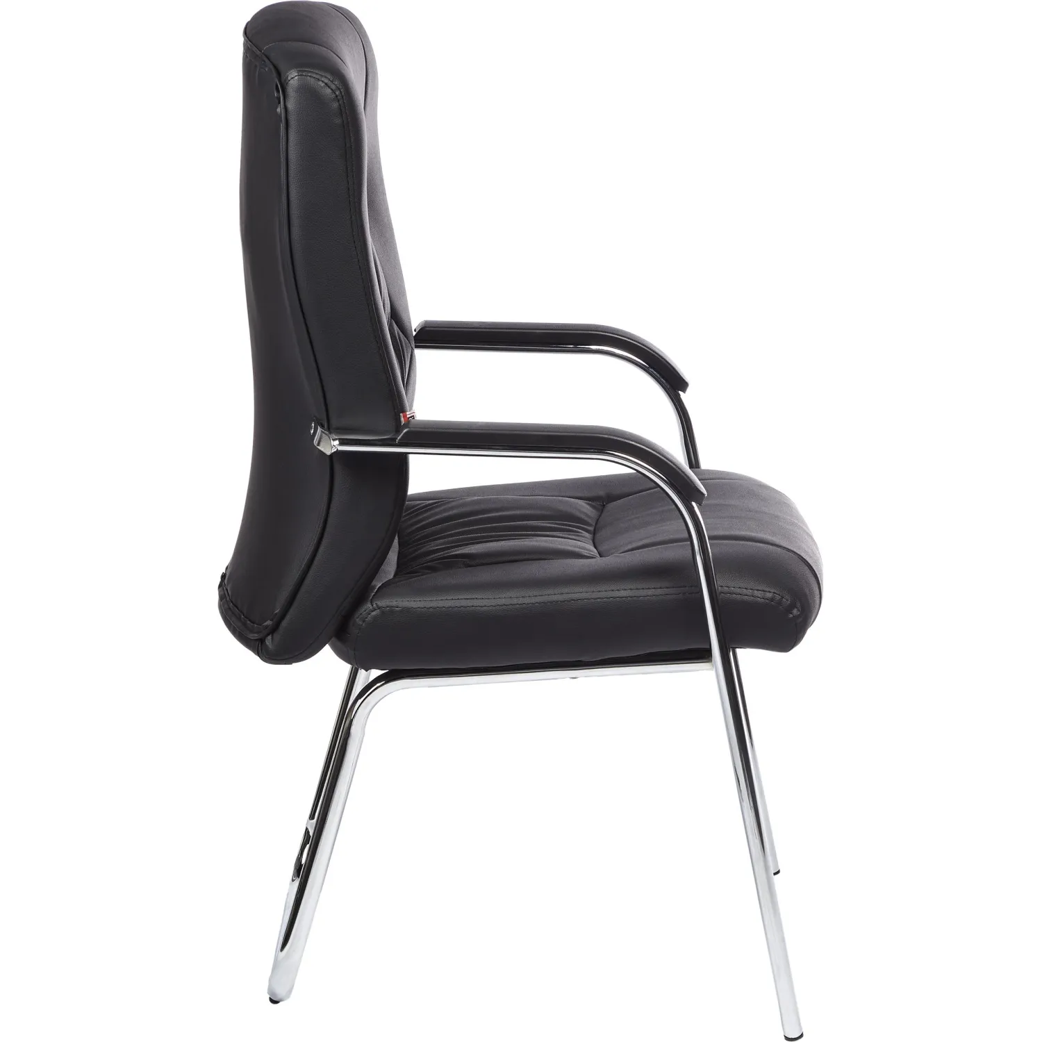 Конференц-кресло BN_TQ_Echair-807 VPU кожзам черный, хром - фото 3