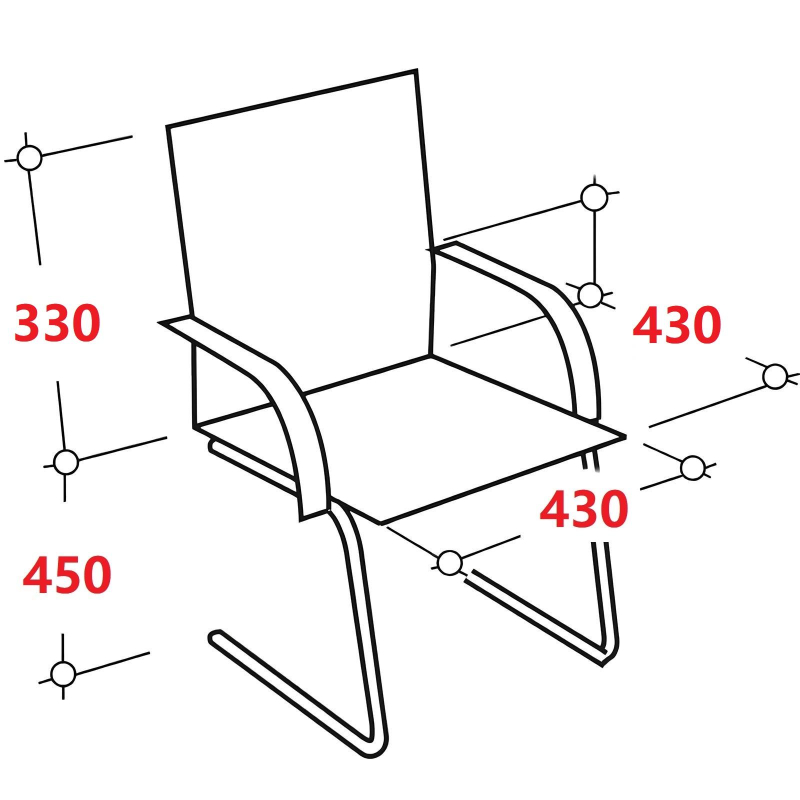 Стул BN_TQ_Стул Echair-802 VP к/з черный,без подл., хром - фото 6