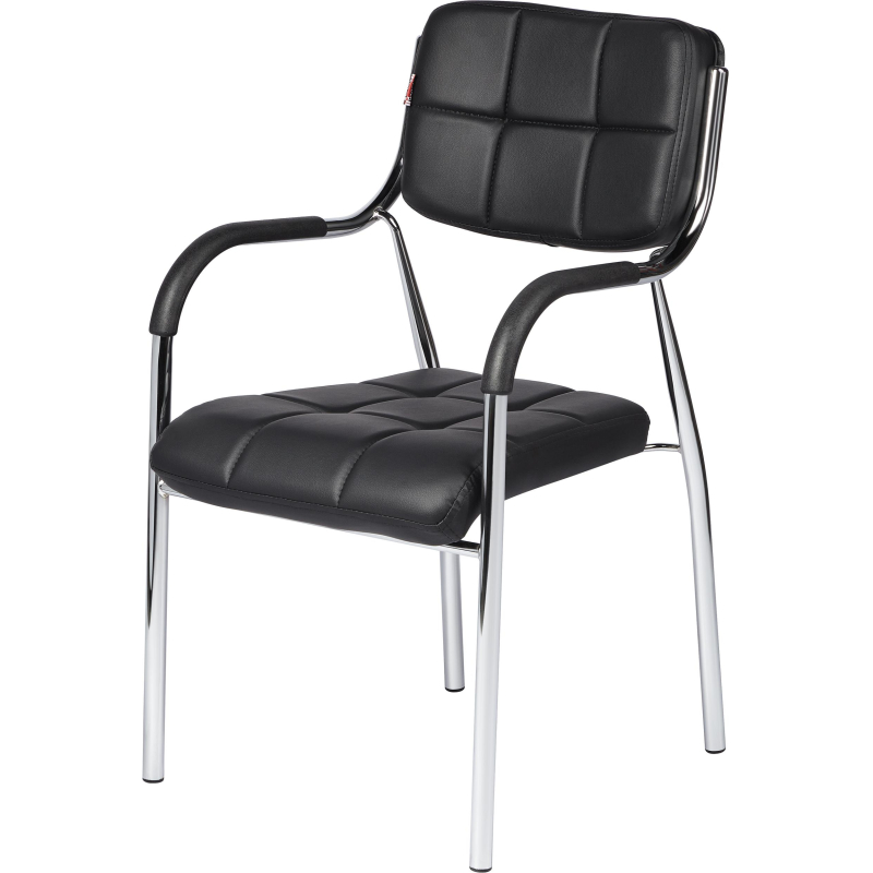 Стул BN_TQ_Стул Echair-805 VP кожзам черный, хром - фото 2