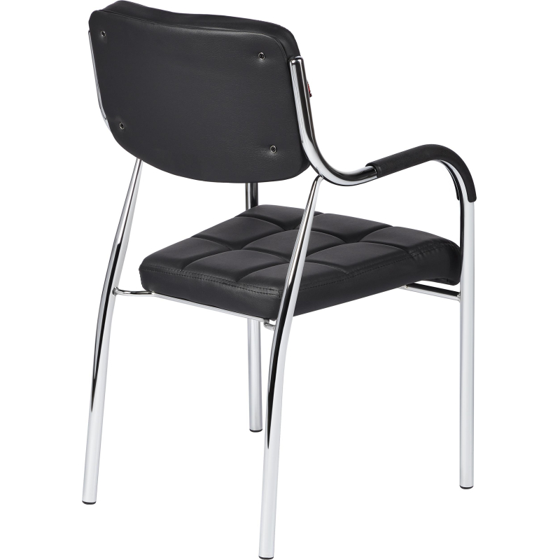 Стул BN_TQ_Стул Echair-805 VP кожзам черный, хром - фото 5