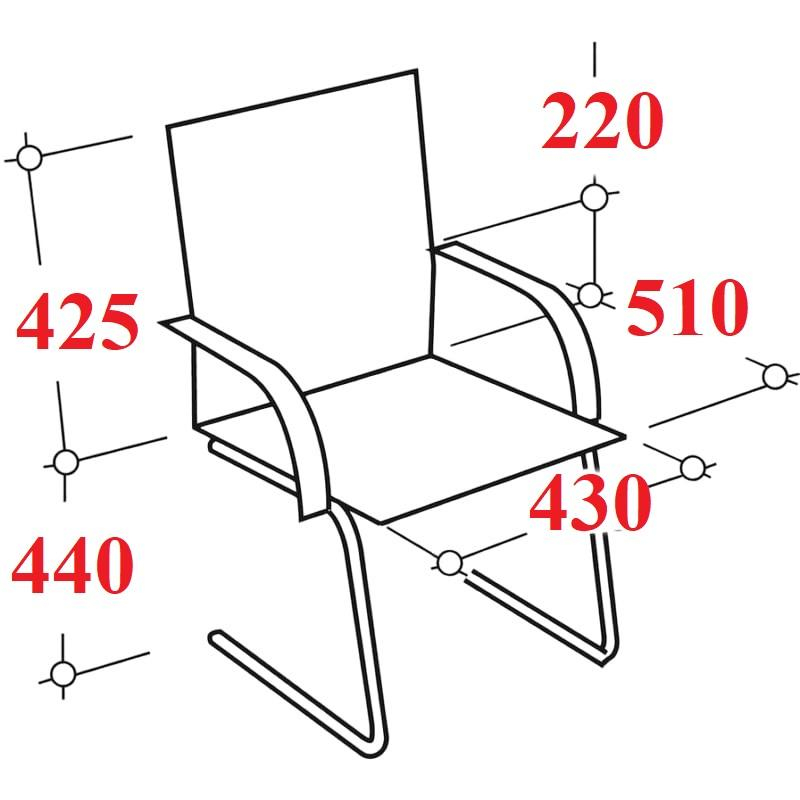 Стул BN_TQ_Стул Echair-805 VP кожзам черный, хром - фото 6