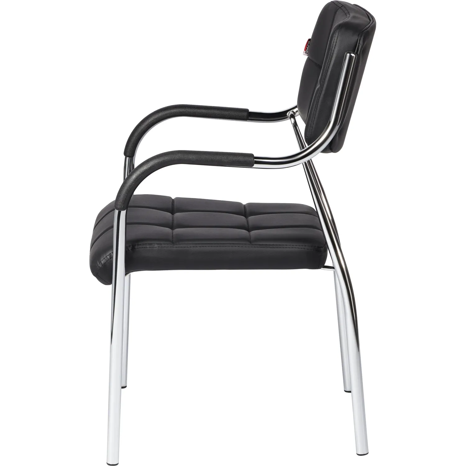 Стул BN_TQ_Стул Echair-805 VP кожзам черный, хром - фото 6