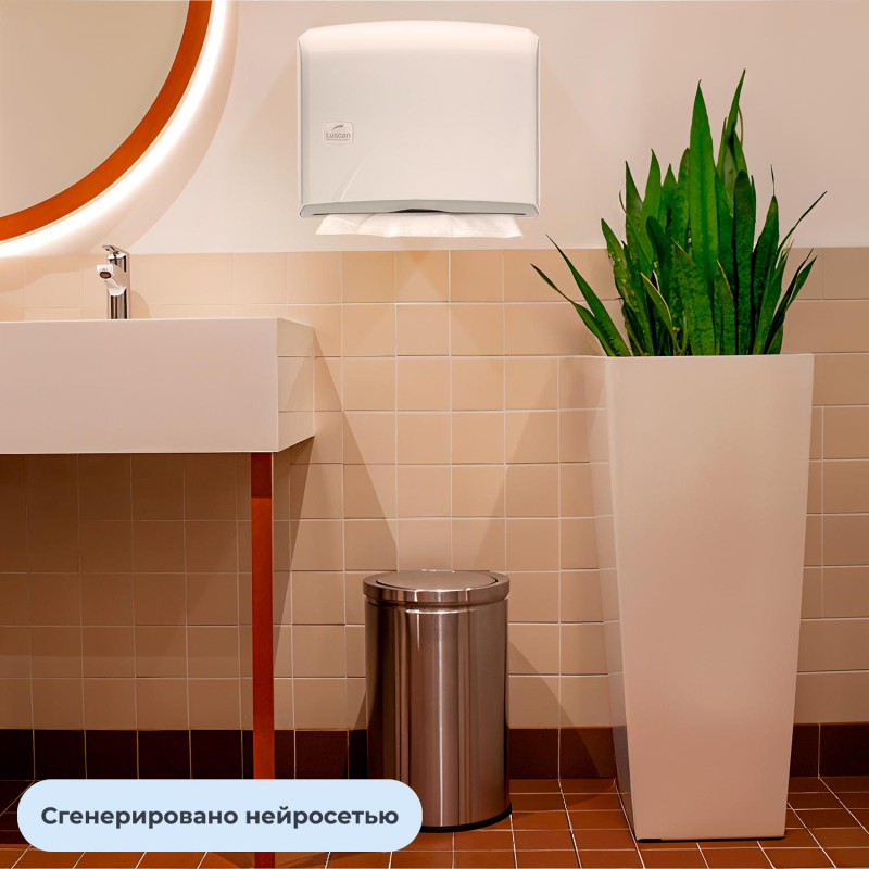 Диспенсер для полотенец лист Luscan Professional Zсложбелый - фото 8