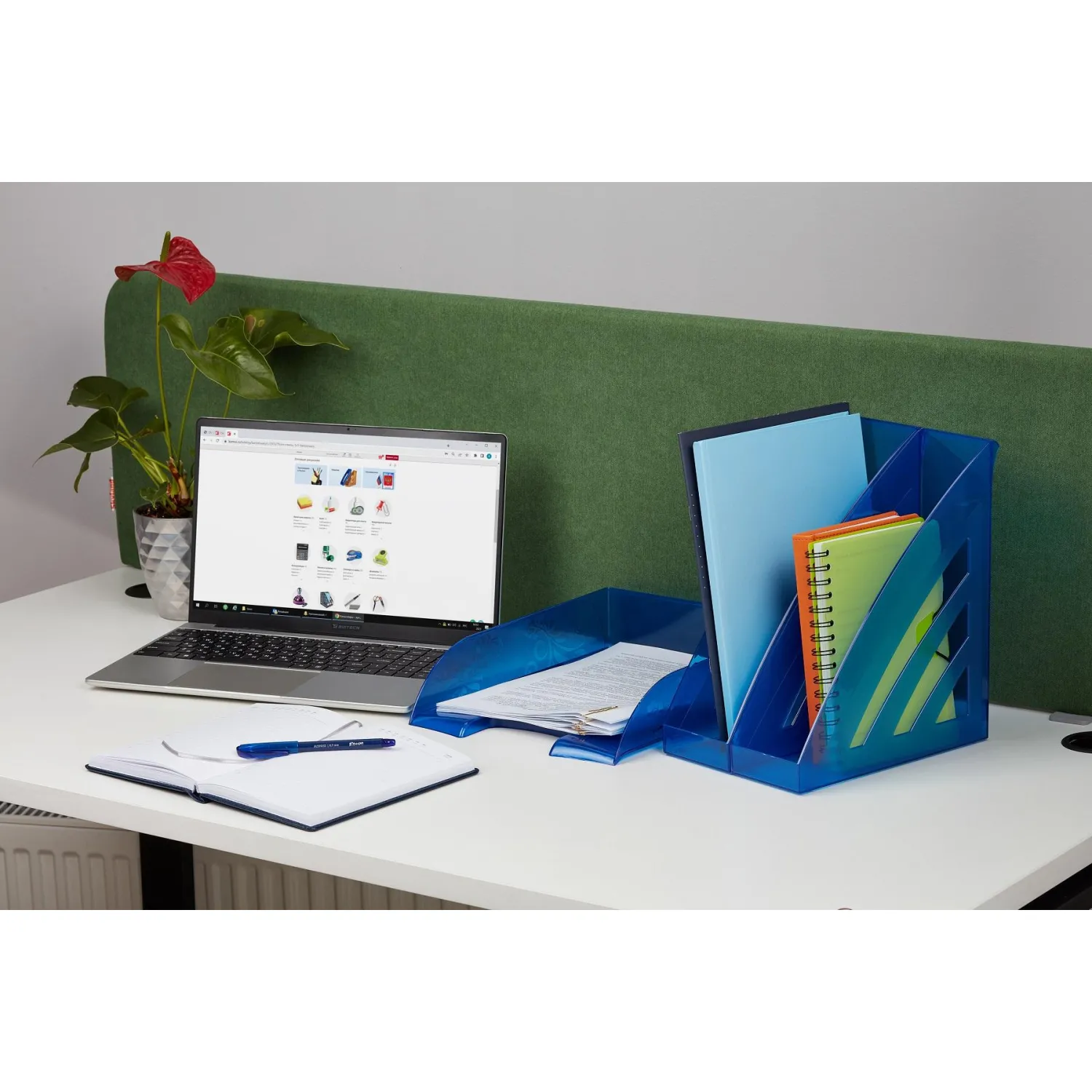 Лоток вертикальный Attache City 90мм прозр. С - фото 2