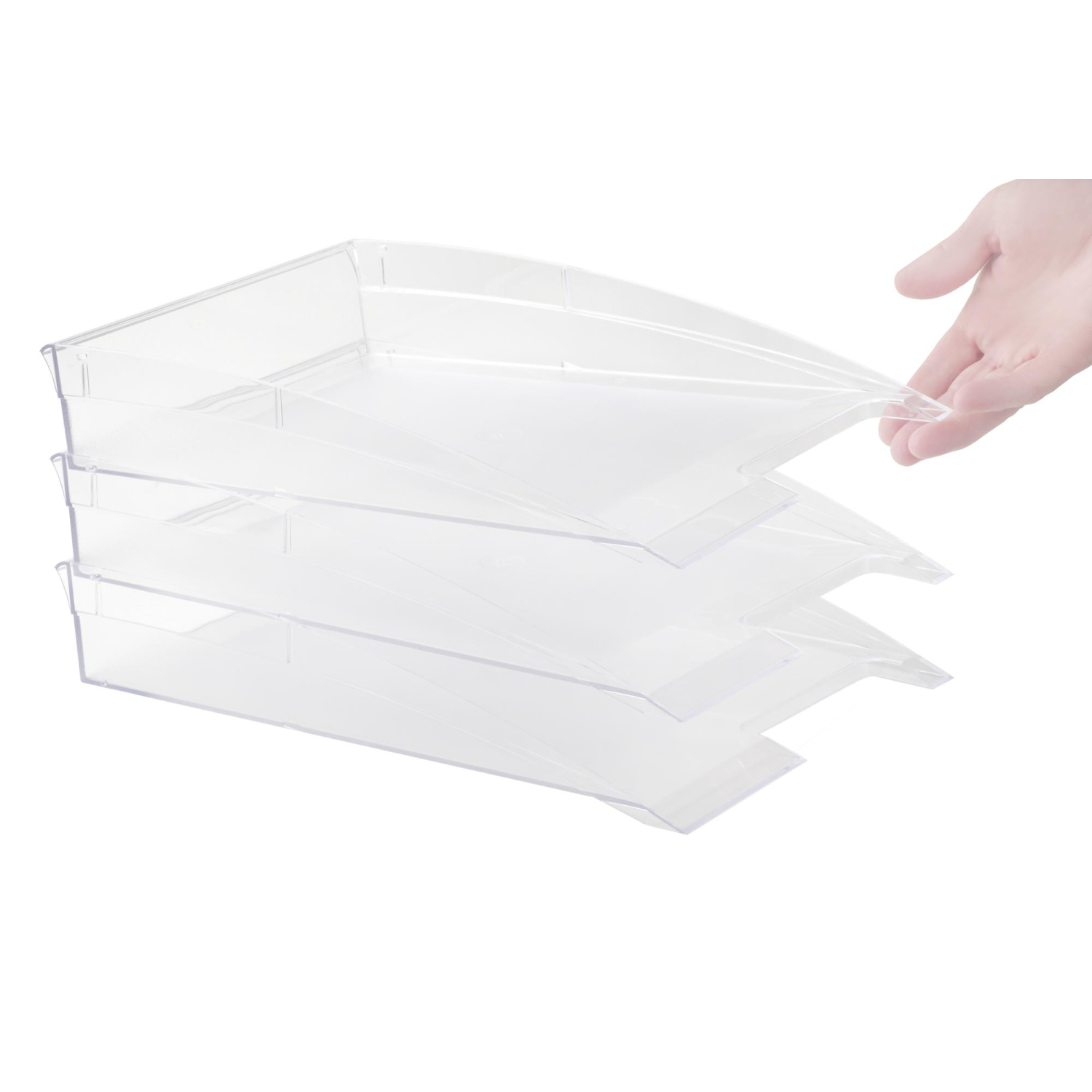 Лоток горизонтальный Attache City прозрачный - фото 10