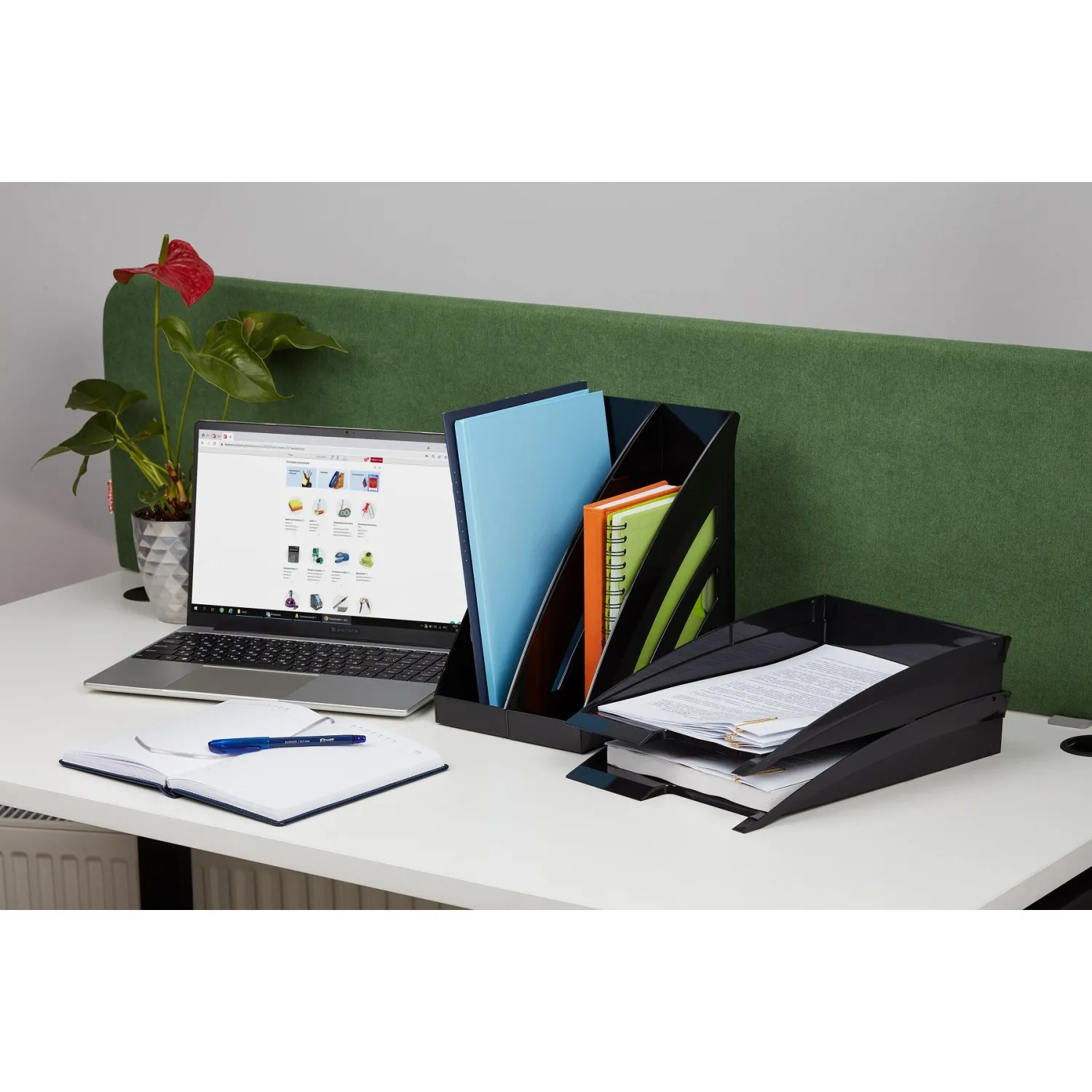 Лоток горизонтальный Attache City черный - фото 3