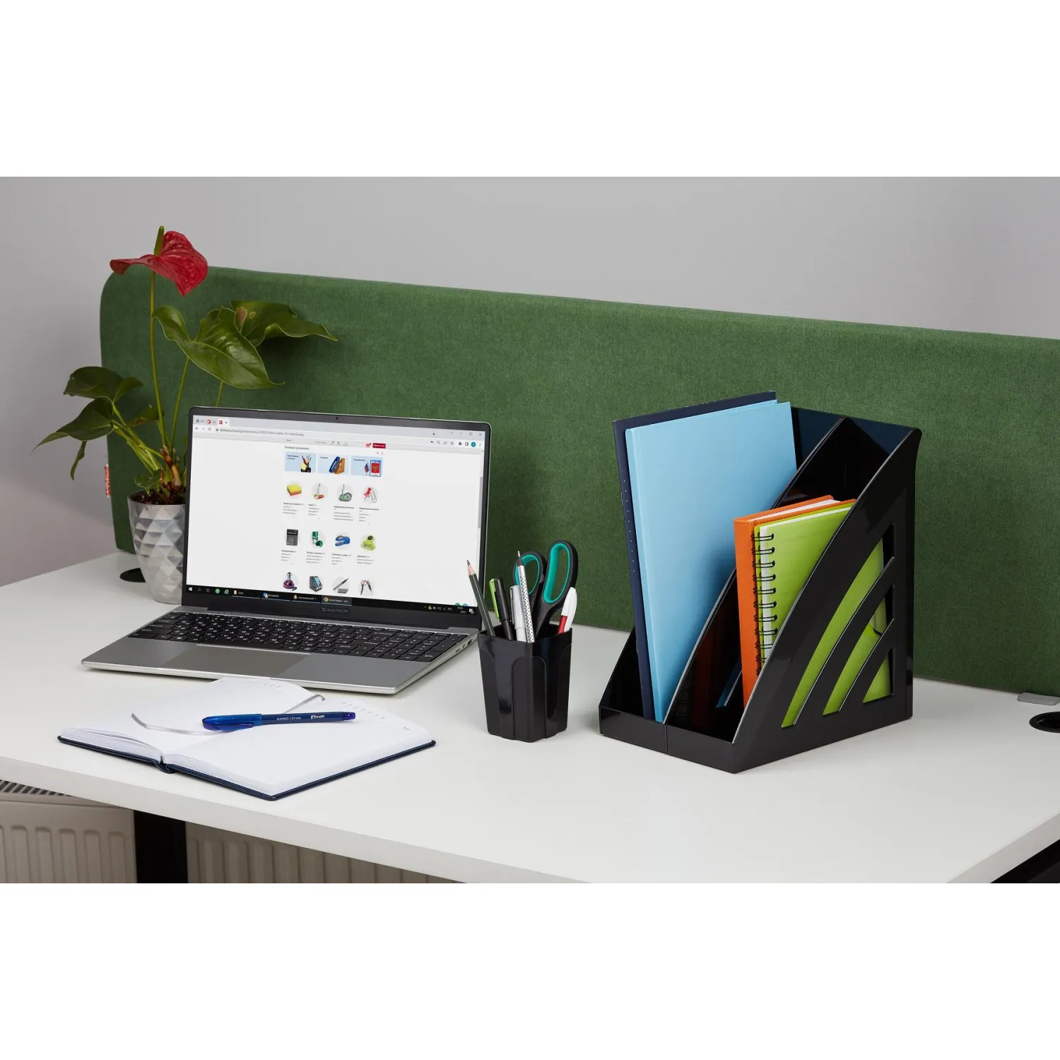 Лоток горизонтальный Attache City черный - фото 4