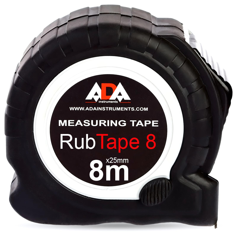 Рулетка ADA RubTape 8 (сталь, с двумя СТОПами, 8 м) (А00157) - фото 1