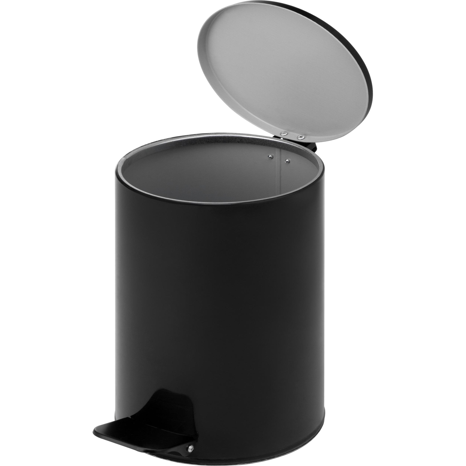 Ведро мусорное с педалью 15л стальное, черное, 250х330мм Ведро мусорное с педалью 15л стальное, черное, 250х330мм - фото 3