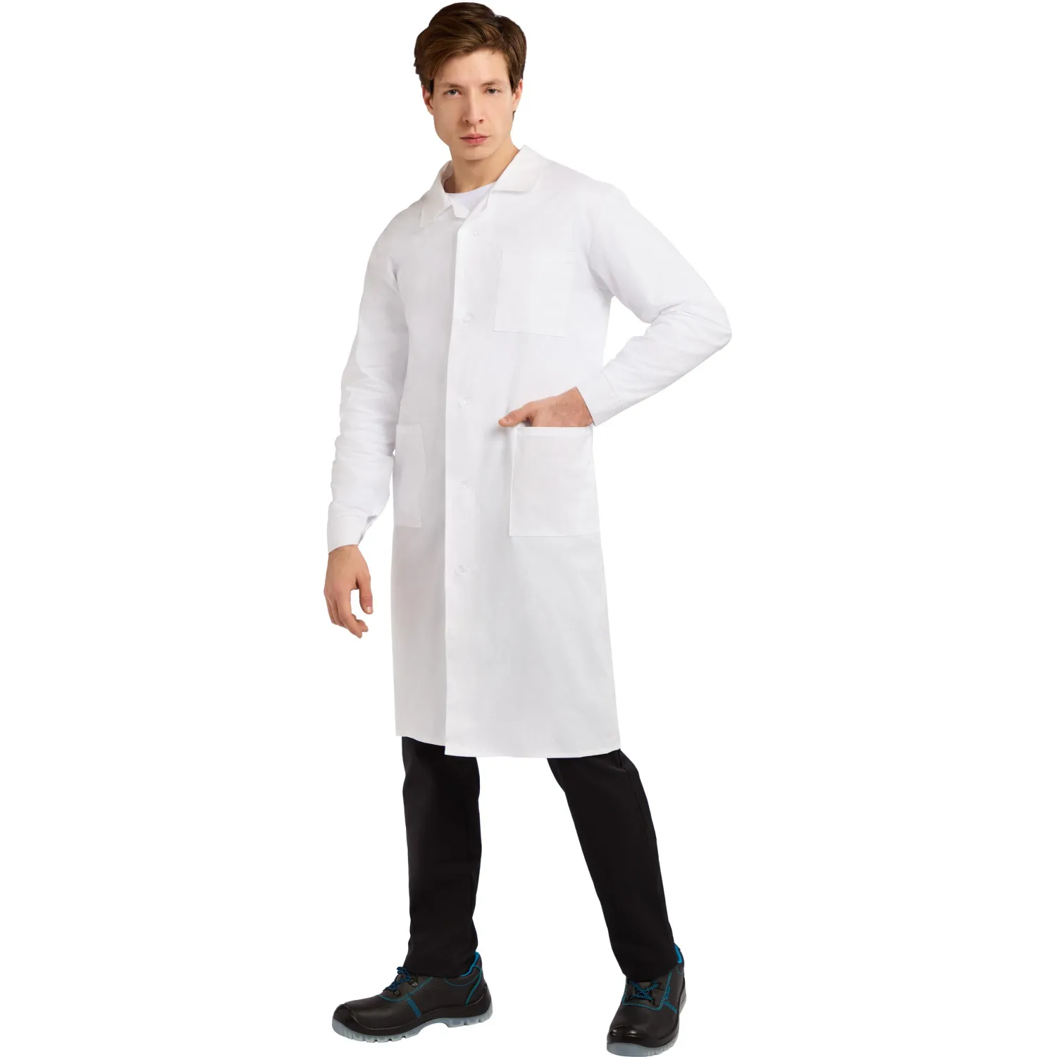 Халат мужской у02-ХЛ белый (р.64-66) 170-176 Халат мужской у02-ХЛ белый (р.64-66) 170-176 - фото 9