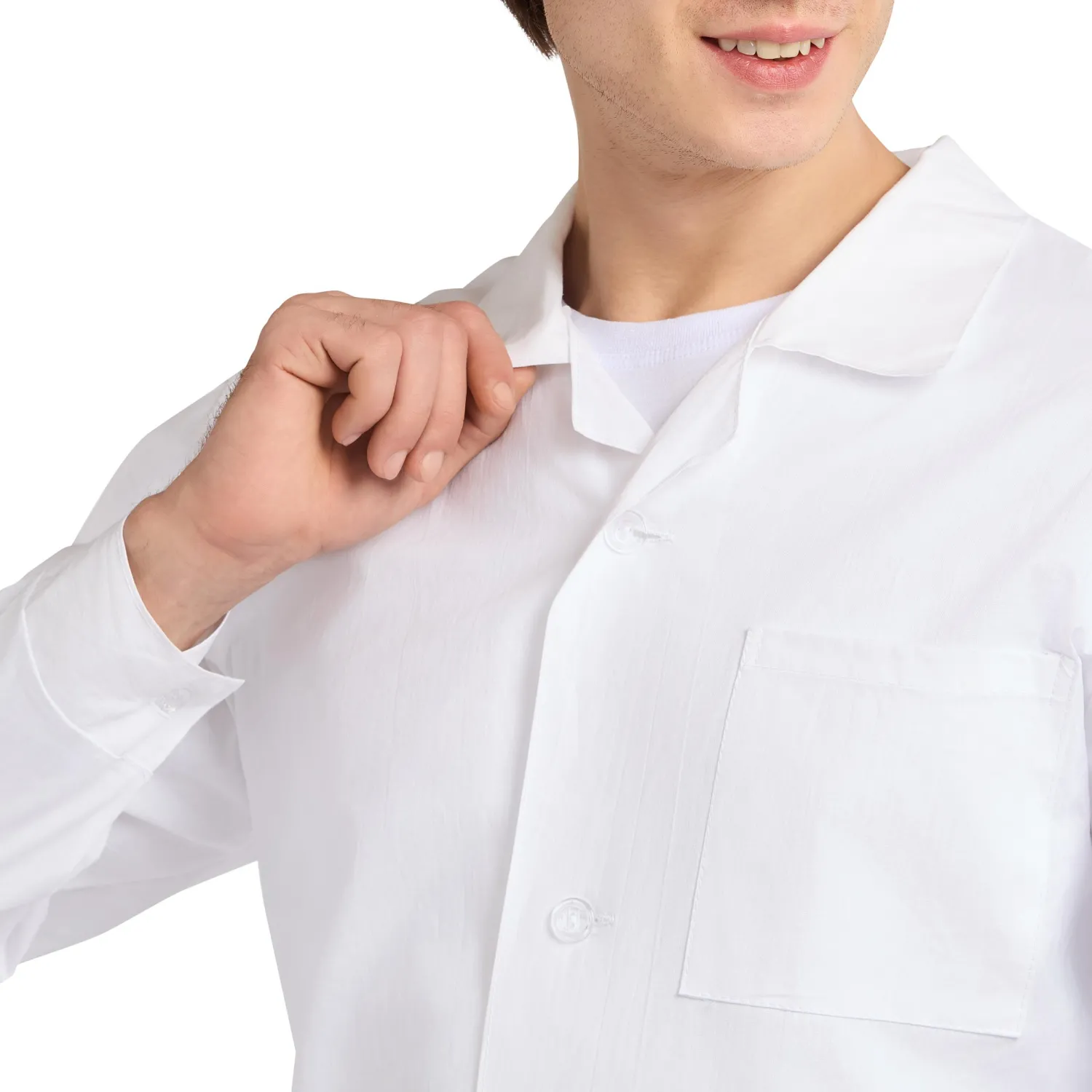 Халат мужской у02-ХЛ белый (р.68-70) 182-188 Халат мужской у02-ХЛ белый (р.68-70) 182-188 - фото 6