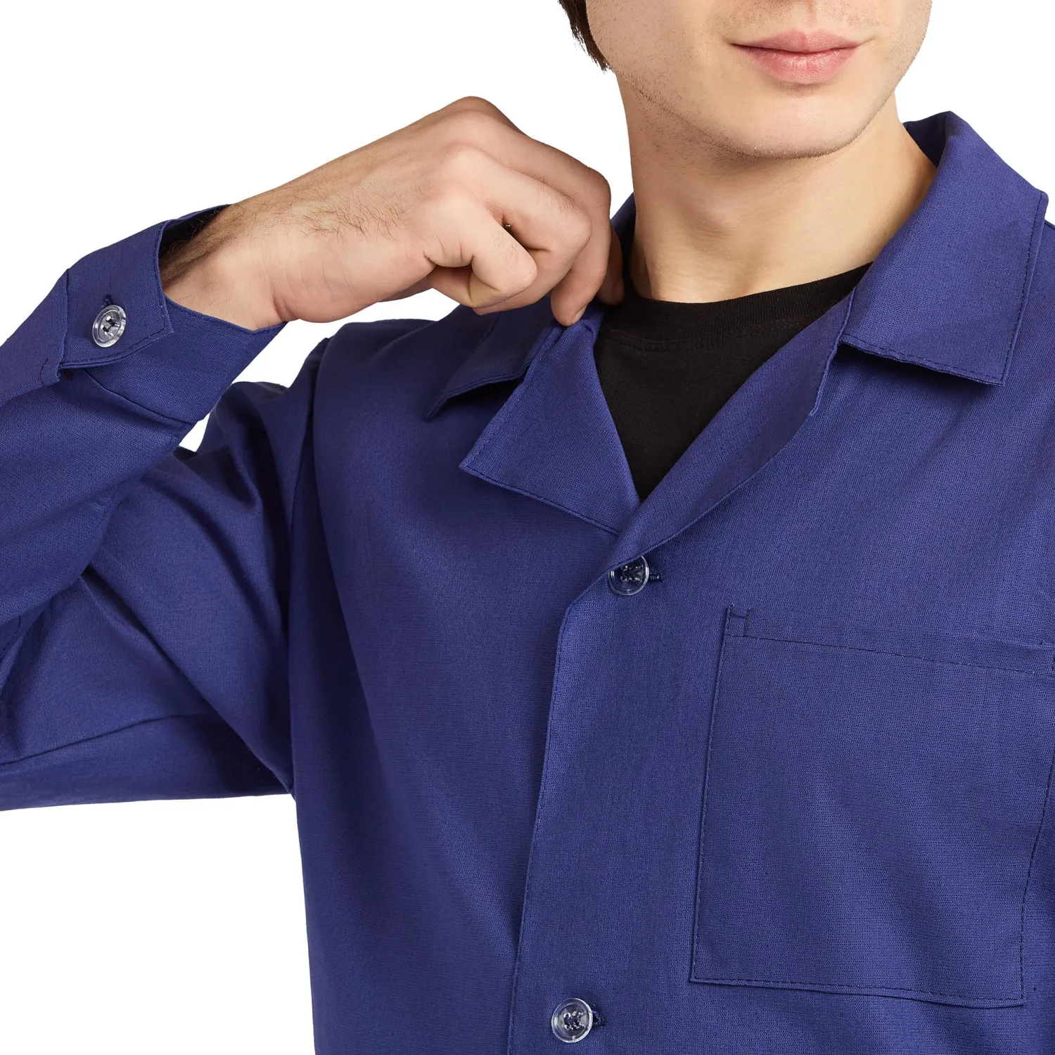 Халат мужской у02-ХЛ синий (р.64-66) 182-188 Халат мужской у02-ХЛ синий (р.64-66) 182-188 - фото 7