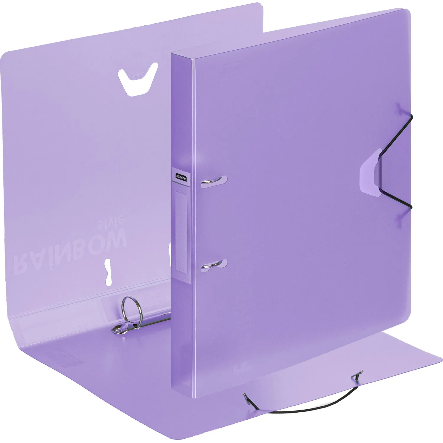Папка на 2-х кольцах Attache Rainbow Style фиолетовый Папка на 2-х кольцах Attache Rainbow Style фиолетовый - фото 2