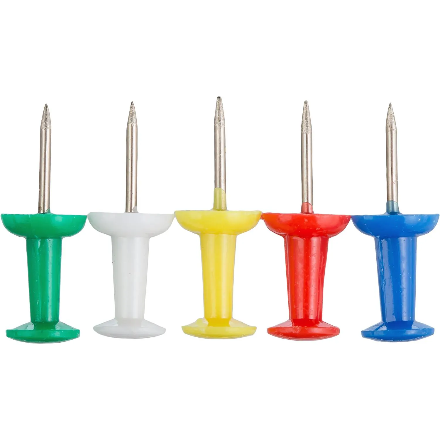 Кнопки силовые д/пробковых досок ATTACHE,пластиковая шляпка,ассорти,50шт/уп - фото 2