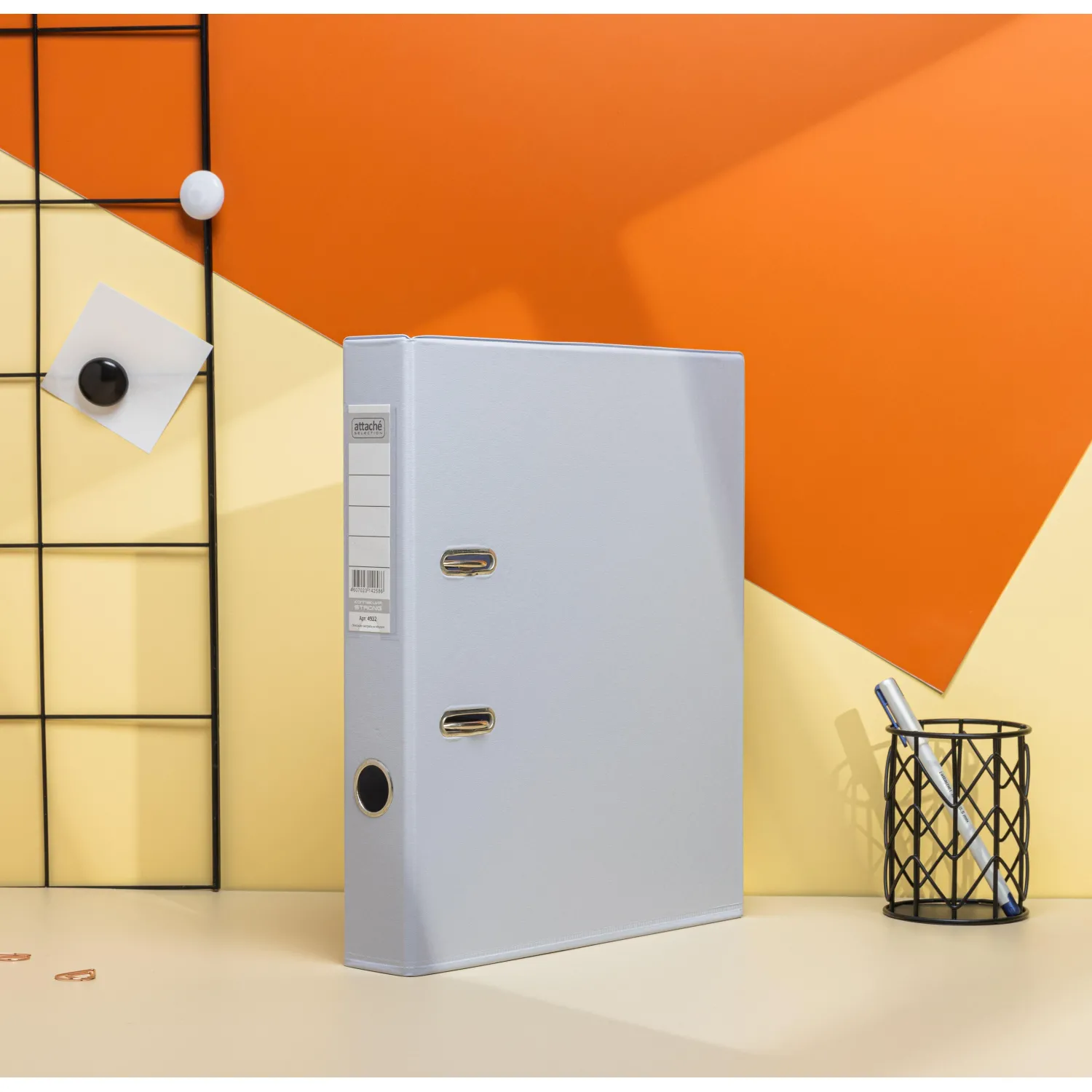 Папка-регистратор Strong Line  50мм, серый, ПБП2, карм.кор - фото 12