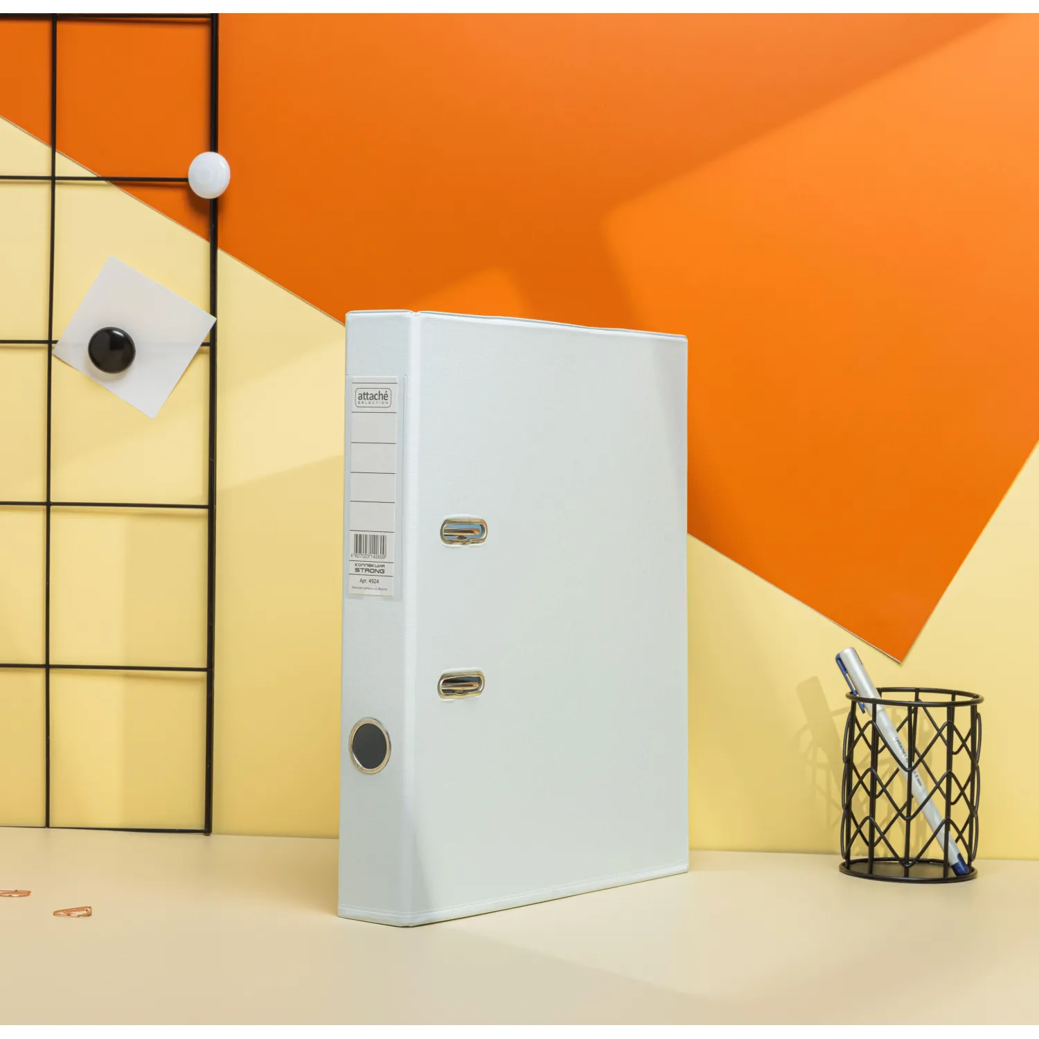 Папка-регистратор Strong Line 50мм, белый, ПБП2, карм.кор - фото 12