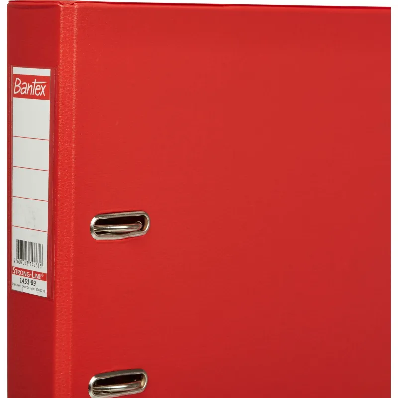 Папка-регистратор Strong Line 50мм, красный,ПБП2, карм.кор - фото 10