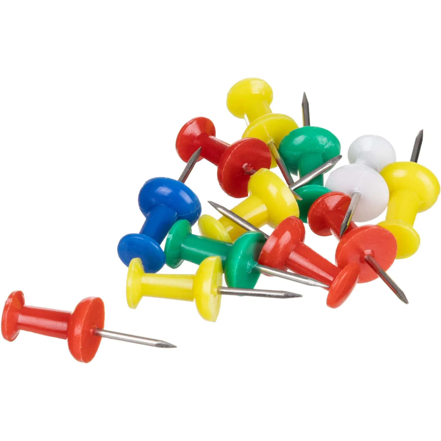 Кнопки силовые д/пробковых досок ATTACHE,пластик,ассорти,европодвес,30шт/уп - фото 2