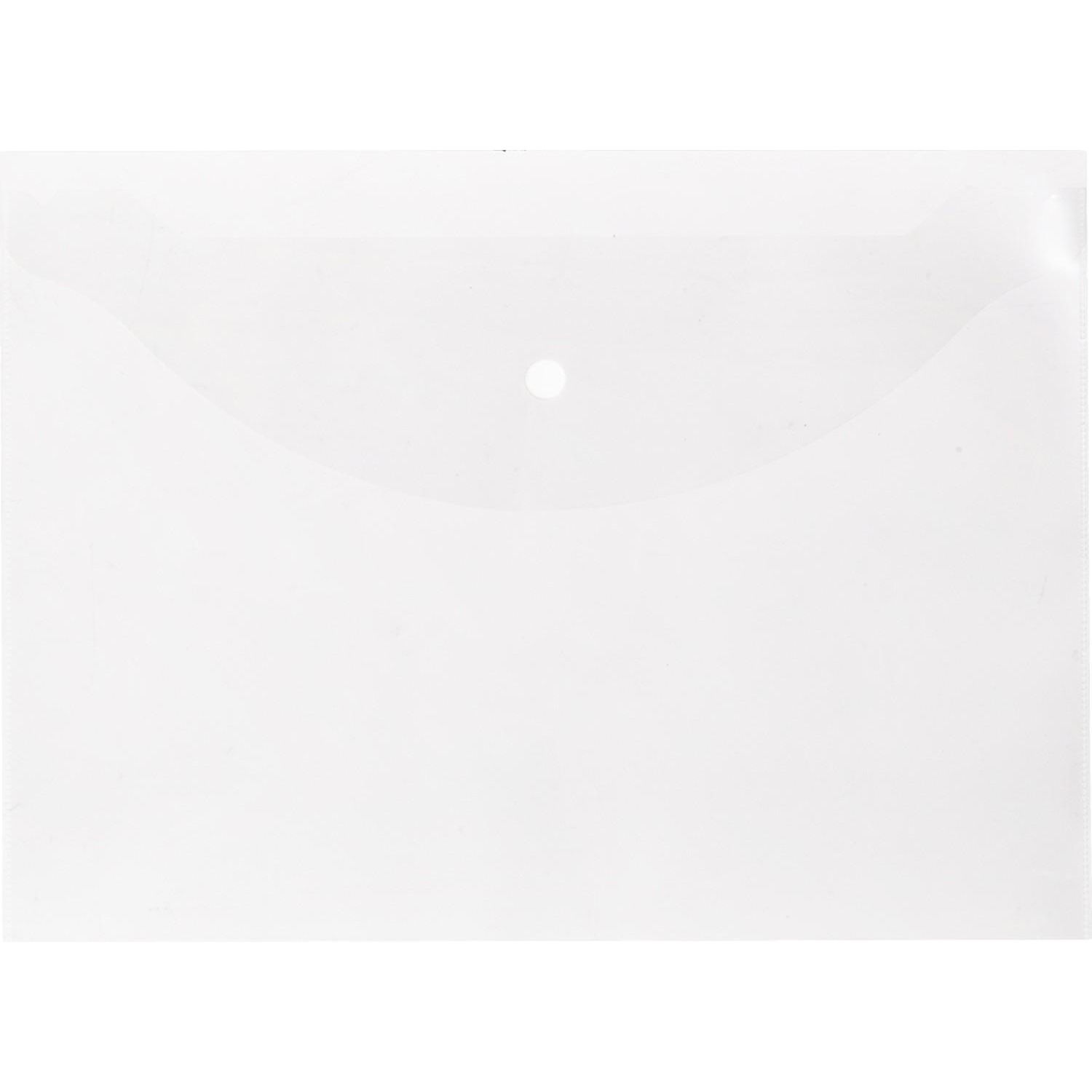 Папка-конверт на кнопке Attache Economy А4 100мкм прозрачный 10шт в уп Папка-конверт на кнопке Attache Economy А4 100мкм прозрачный 10шт в уп - фото 2