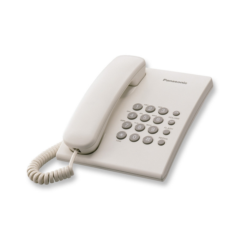 Телефон проводной Panasonic KX-TS2350RUW белый - фото 1