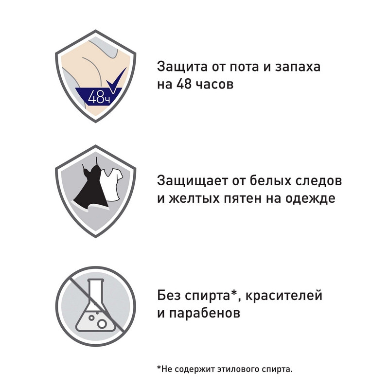 Дезодорант-антиперспирант РЕКСОНА аэрозоль Прозрачный кристалл 150 мл - фото 8