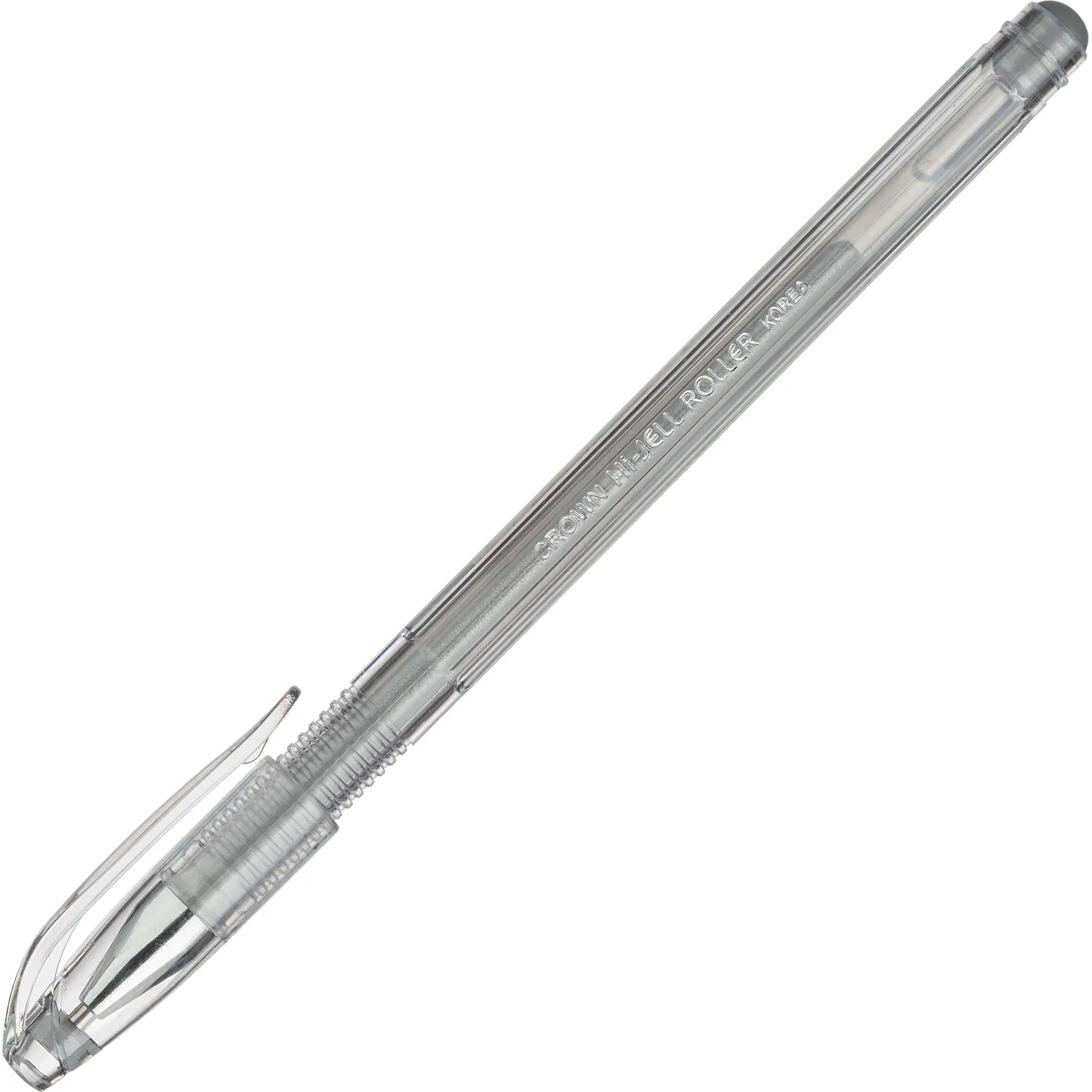 Ручка гелевая неавтомат. серебро металлик CROWN, 0,7мм - фото 2
