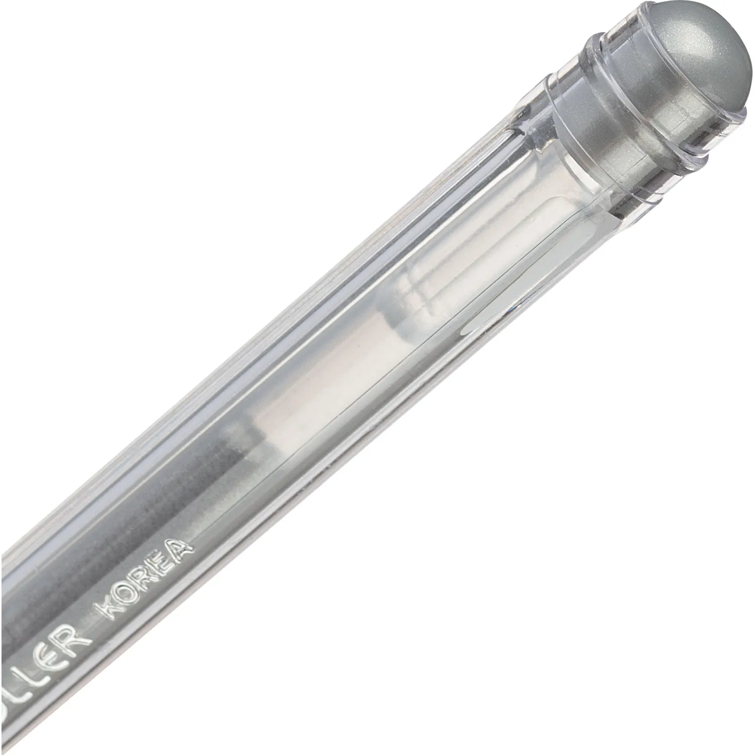 Ручка гелевая неавтомат. серебро металлик CROWN, 0,7мм - фото 4