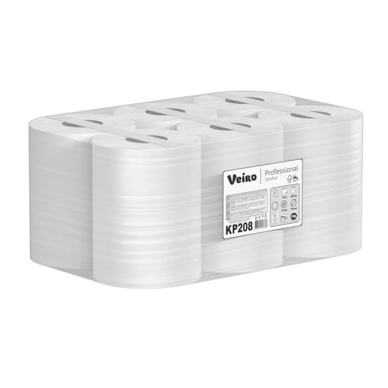 Полотенца бумажные д/держ.Veiro C1/C2 Comfort с ЦВ 2сл.100м 6рул/уп. KP208 - фото 2