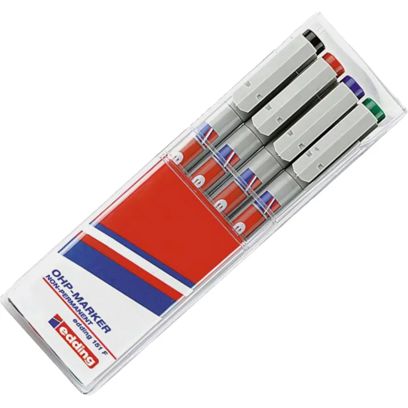 Маркер для глянц.поверх. EDDING E-151/4S 4шт/уп 0,6мм стрираемый - фото 1