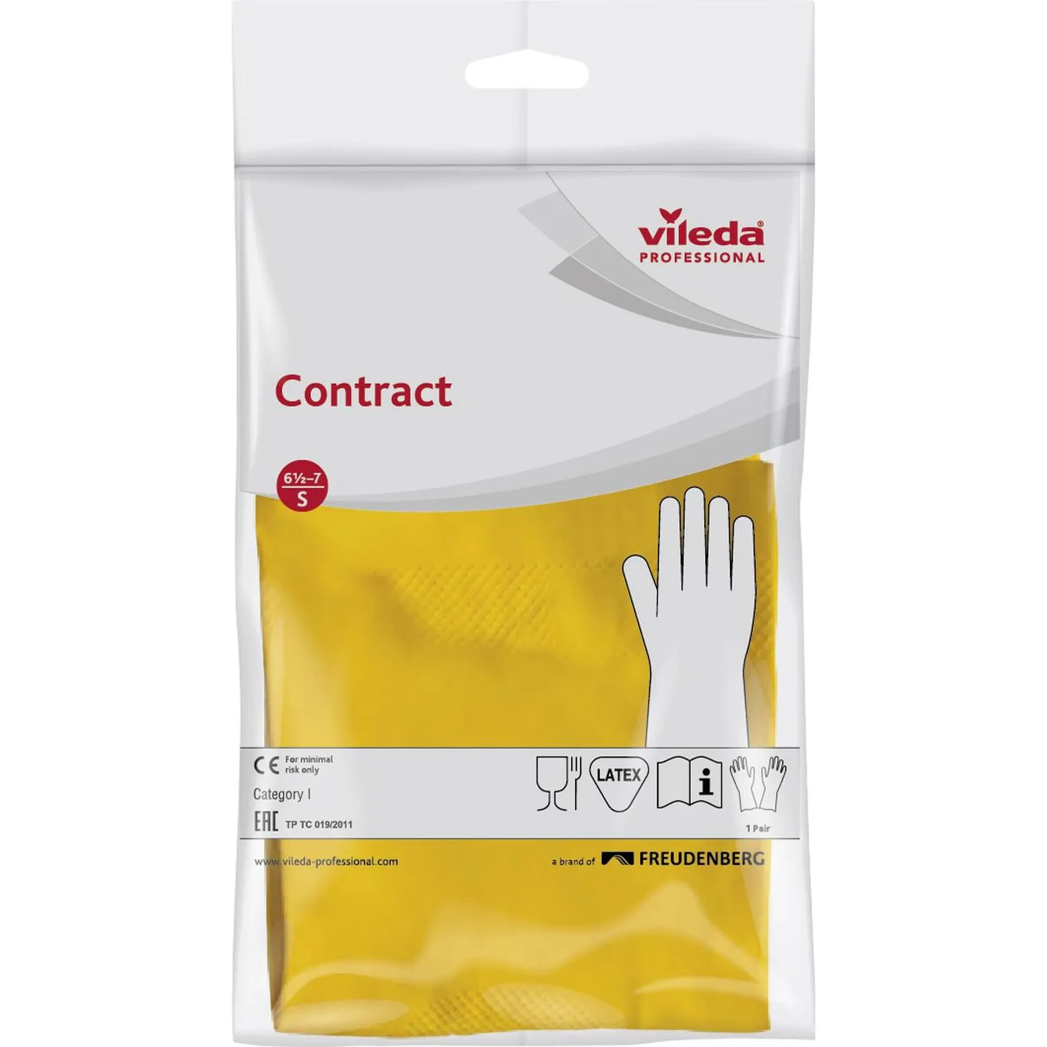 Перчатки резиновые ViledaProfesКонтракт латекс желт рM 101017/174323,ПС - фото 12