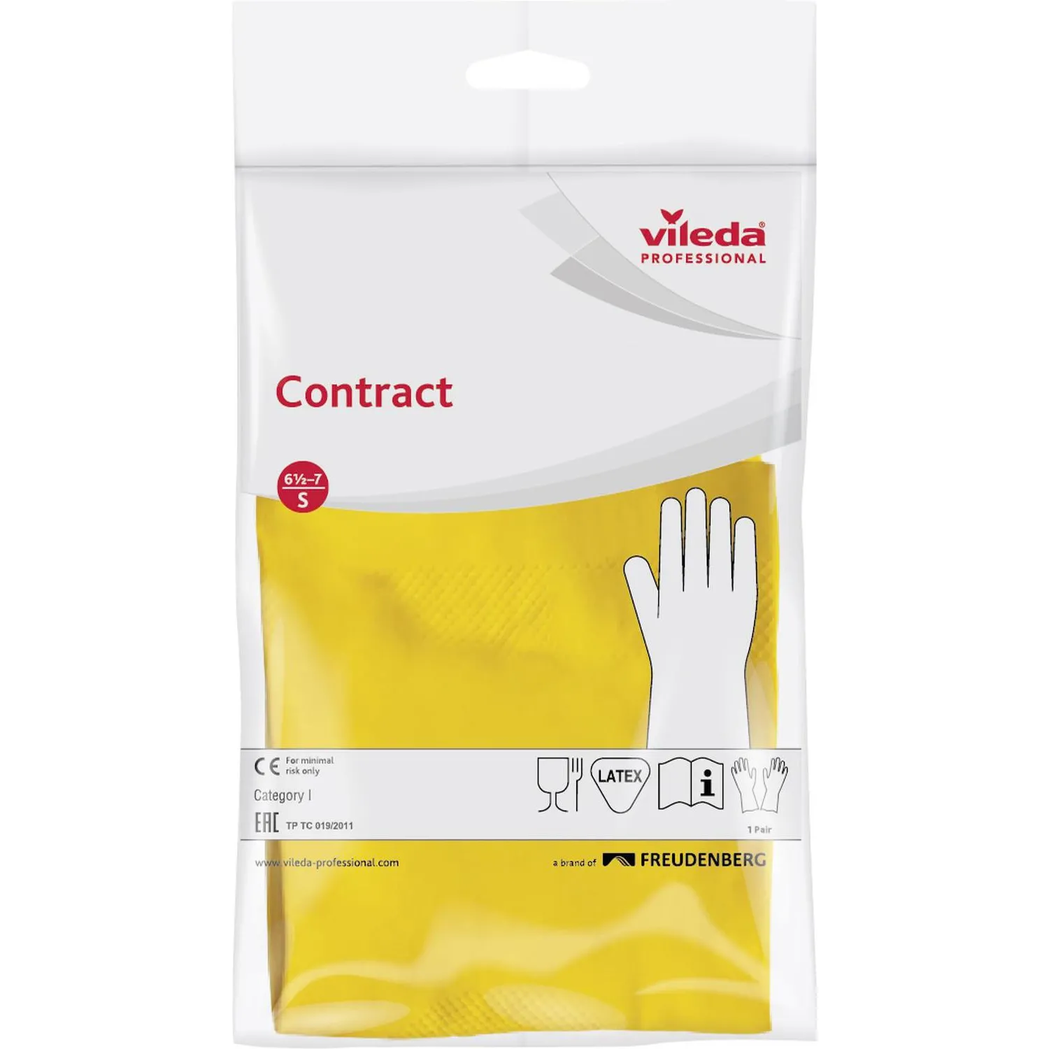 Перчатки резиновые ViledaProfesКонтракт латекс желт рL 101018/174325,ПС - фото 12