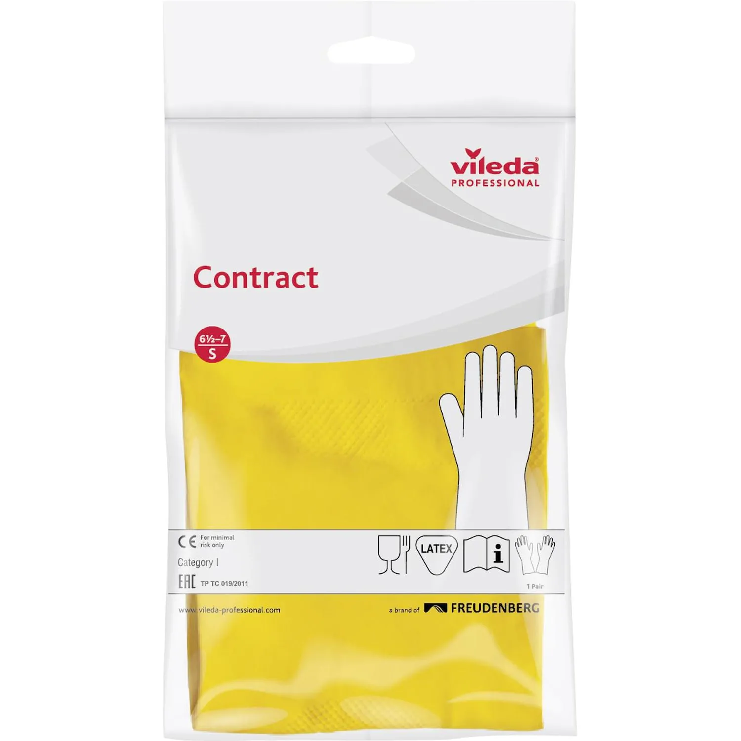 Перчатки резиновые ViledaProfesКонтракт латекс желт рS 101016/174321,ПС - фото 12