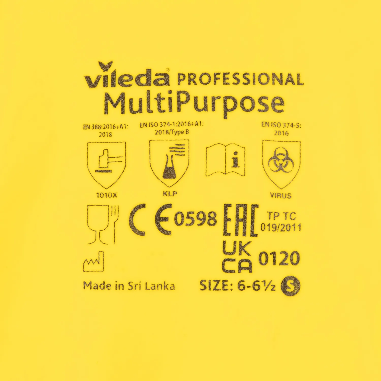 Перчатки резиновые Vileda Profes латекс желтый рM 100759/174372,ПС - фото 4