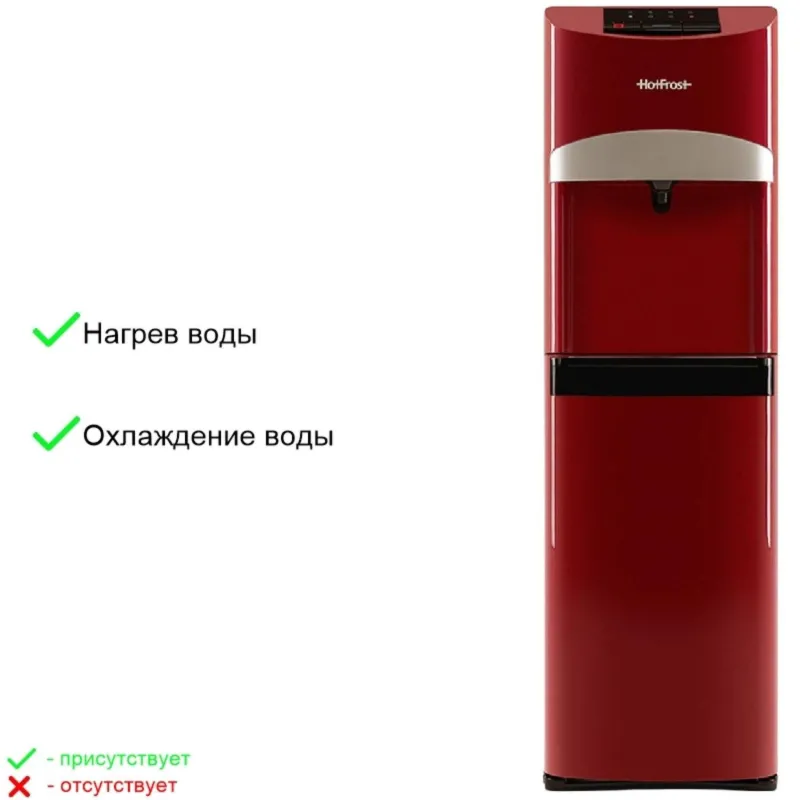 Кулер для воды HotFrost 45A Red красный с чёрным, компрессорное охлаждение - фото 4