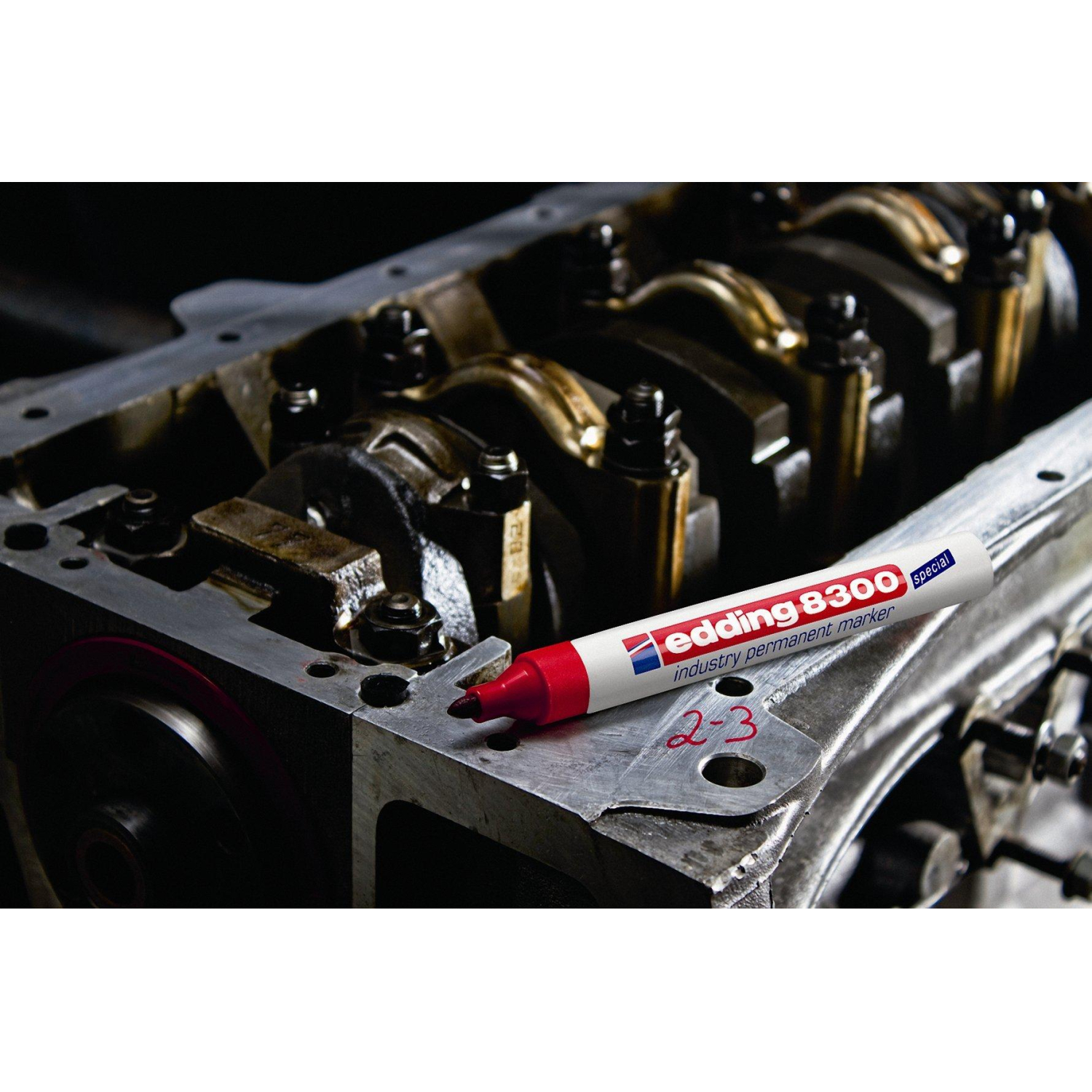 Маркер для агрессивной среды EDDING E-8300/1 чёрный 1,5-3мм - фото 3