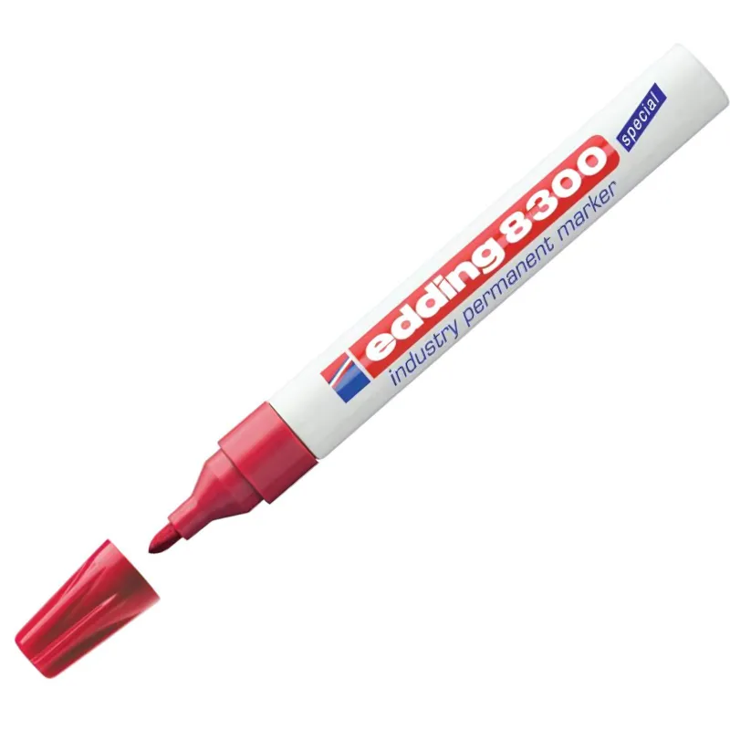 Маркер для агрессивной среды EDDING E-8300/2 красный 1,5-3мм - фото 1