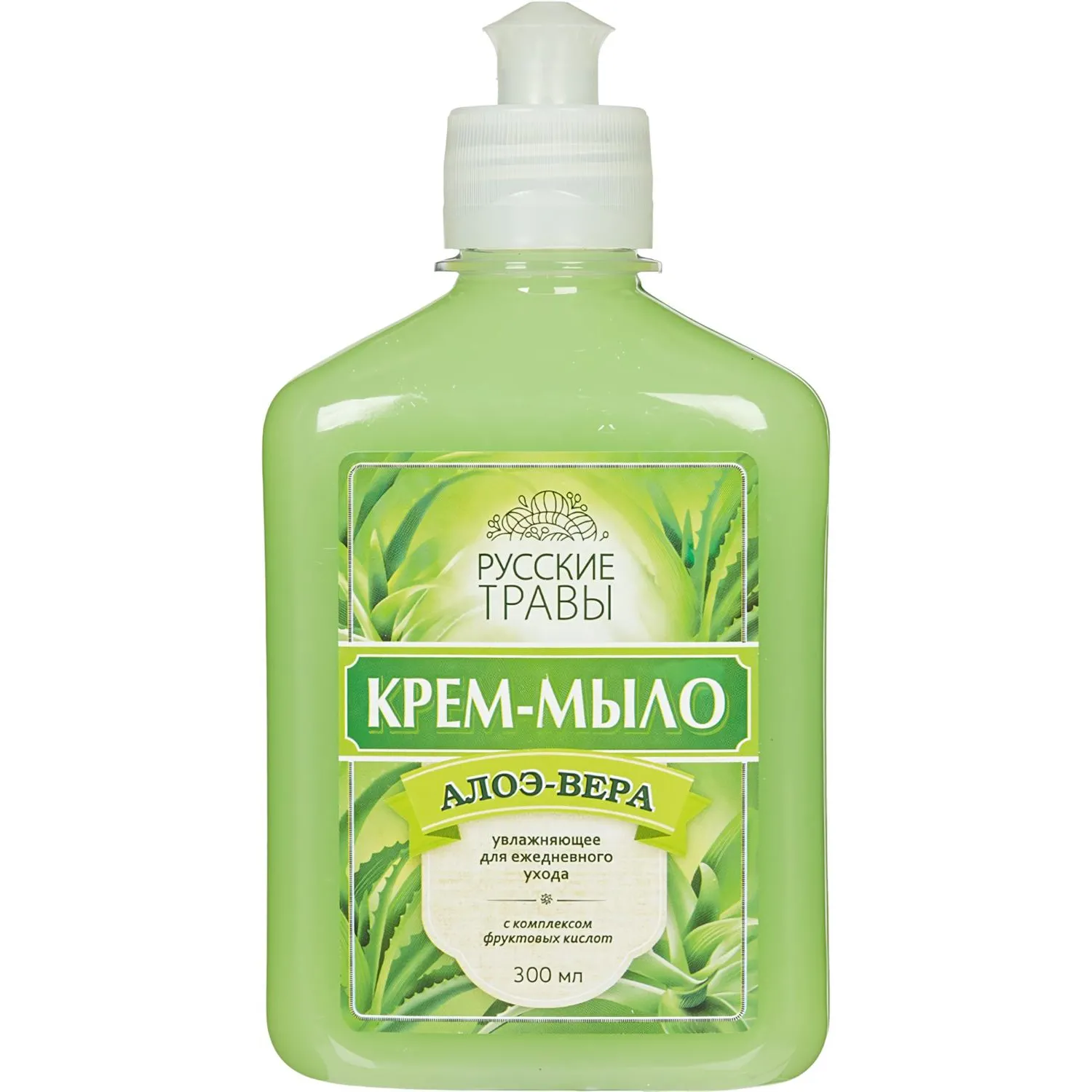 Крем-мыло жидкое РУССКИЕ ТРАВЫ 300мл пуш-пул Алоэ-Вера - фото 3