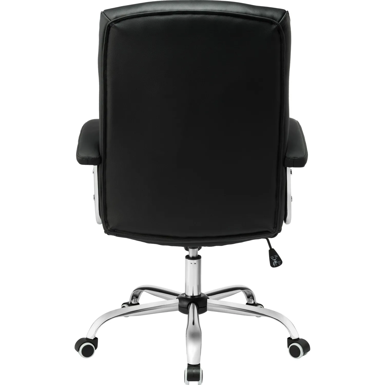 Кресло BN_Dt_EChair-550 TR рец.кожа черная, хром - фото 8