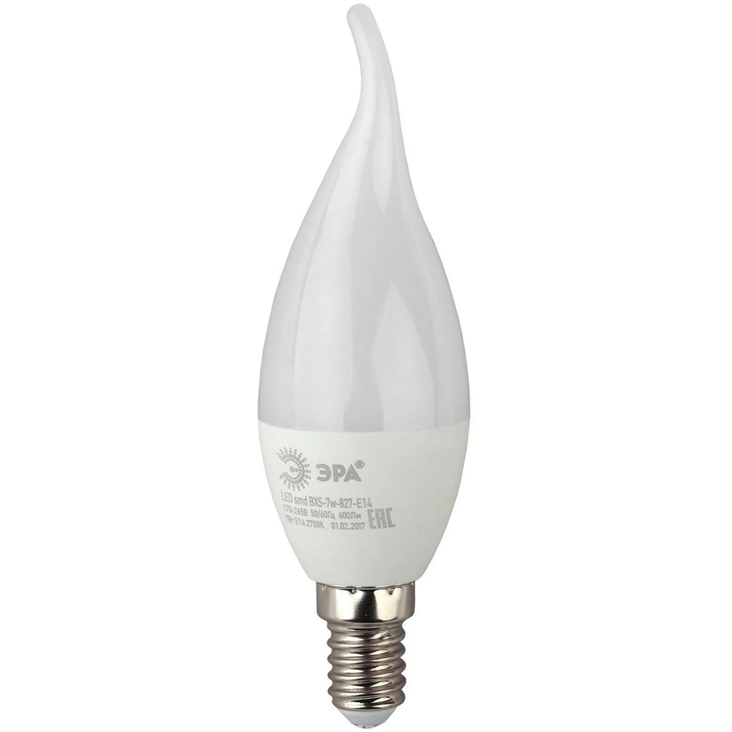 Лампа светодиодная   Эра 7W E14 4000k свеча на ветру LED smd BXS-7W-840-E14 - фото 2