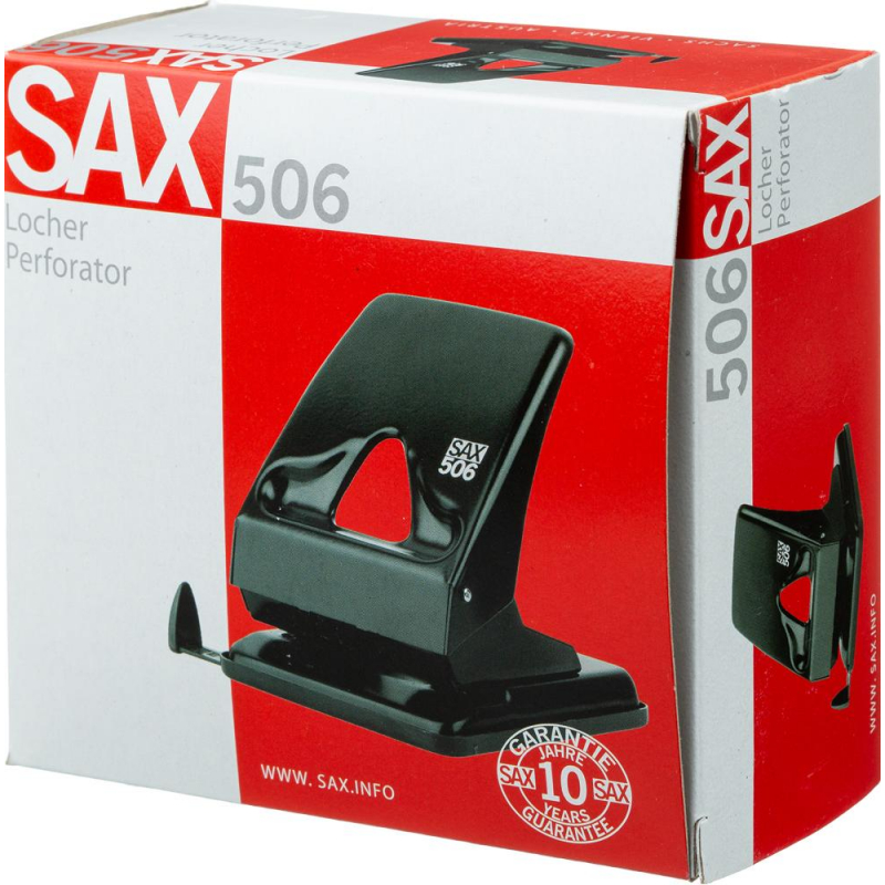 Дырокол SAX 506 до 40л., металл, с лин., синий, Австрия-Венгрия - фото 2