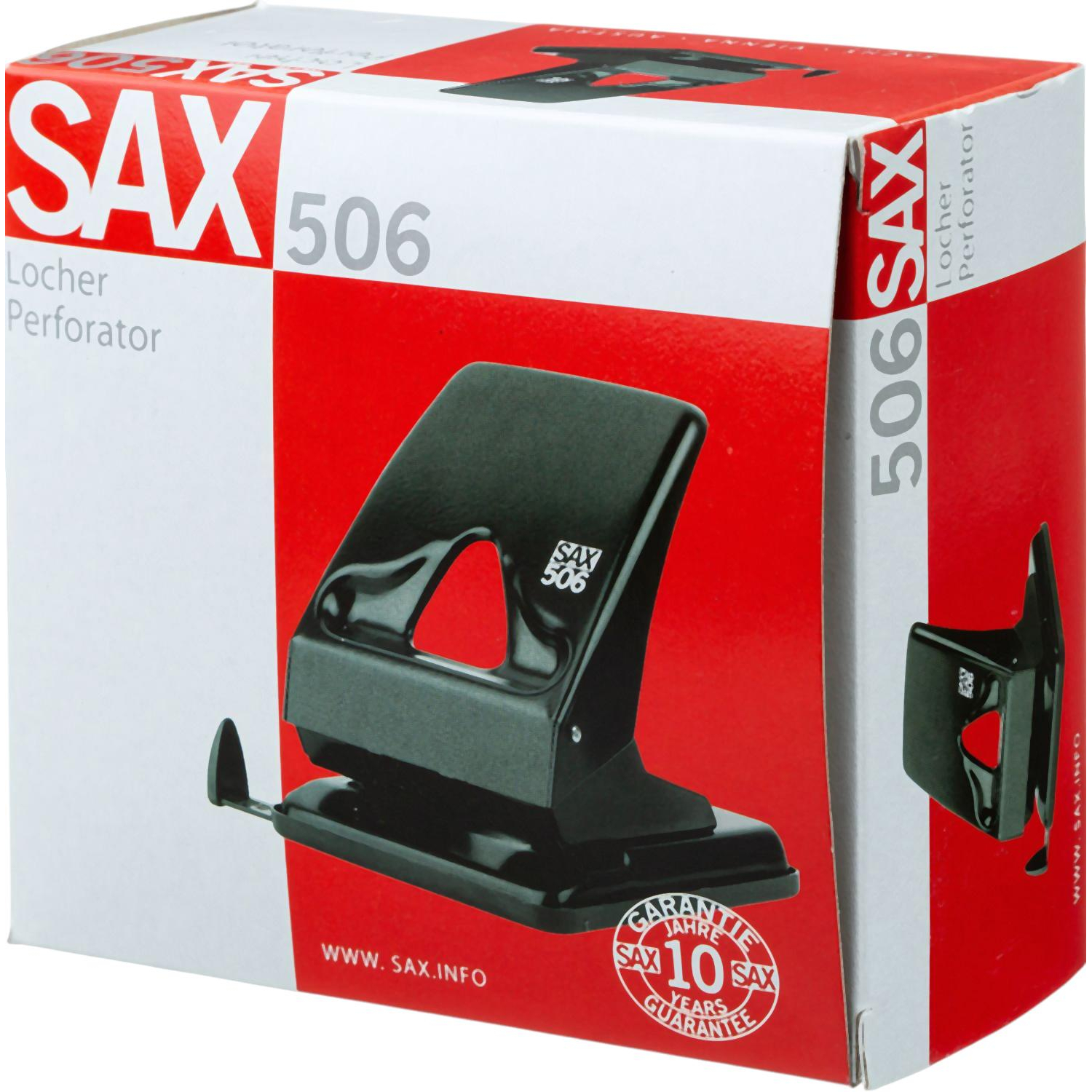 Дырокол SAX 506 до 40л., металл, с лин., красный, Австрия-Венгрия Дырокол SAX 506 до 40л., металл, с лин., красный, Австрия-Венгрия - фото 3