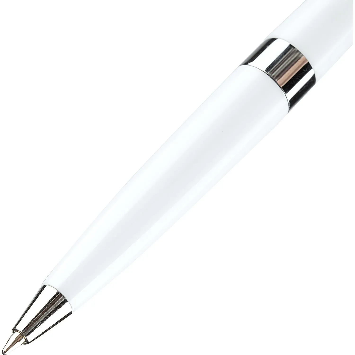 Ручка шариковая на подставке на липучке KP1009 в держателе с цепочк цв.бел - фото 3